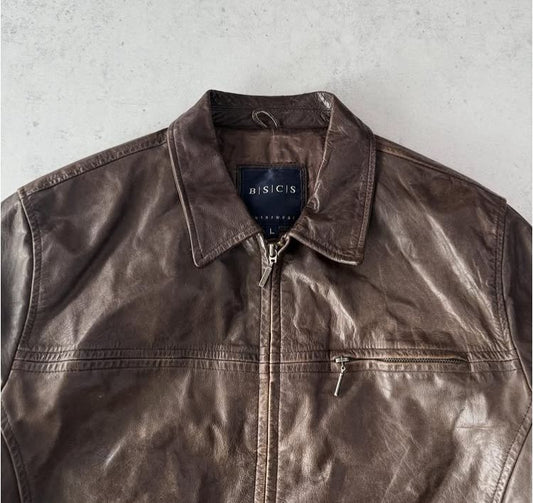 Chocolate Brown Leather Jacket