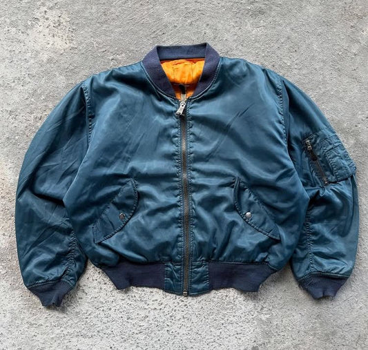 Bleach Blue Bomber Jacket